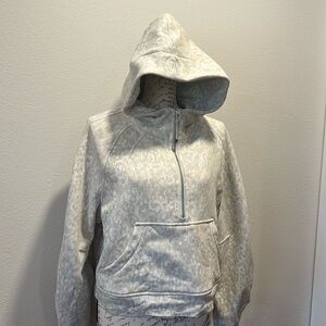 Lululemon scuba half zip oversize hoodie - light leopard print